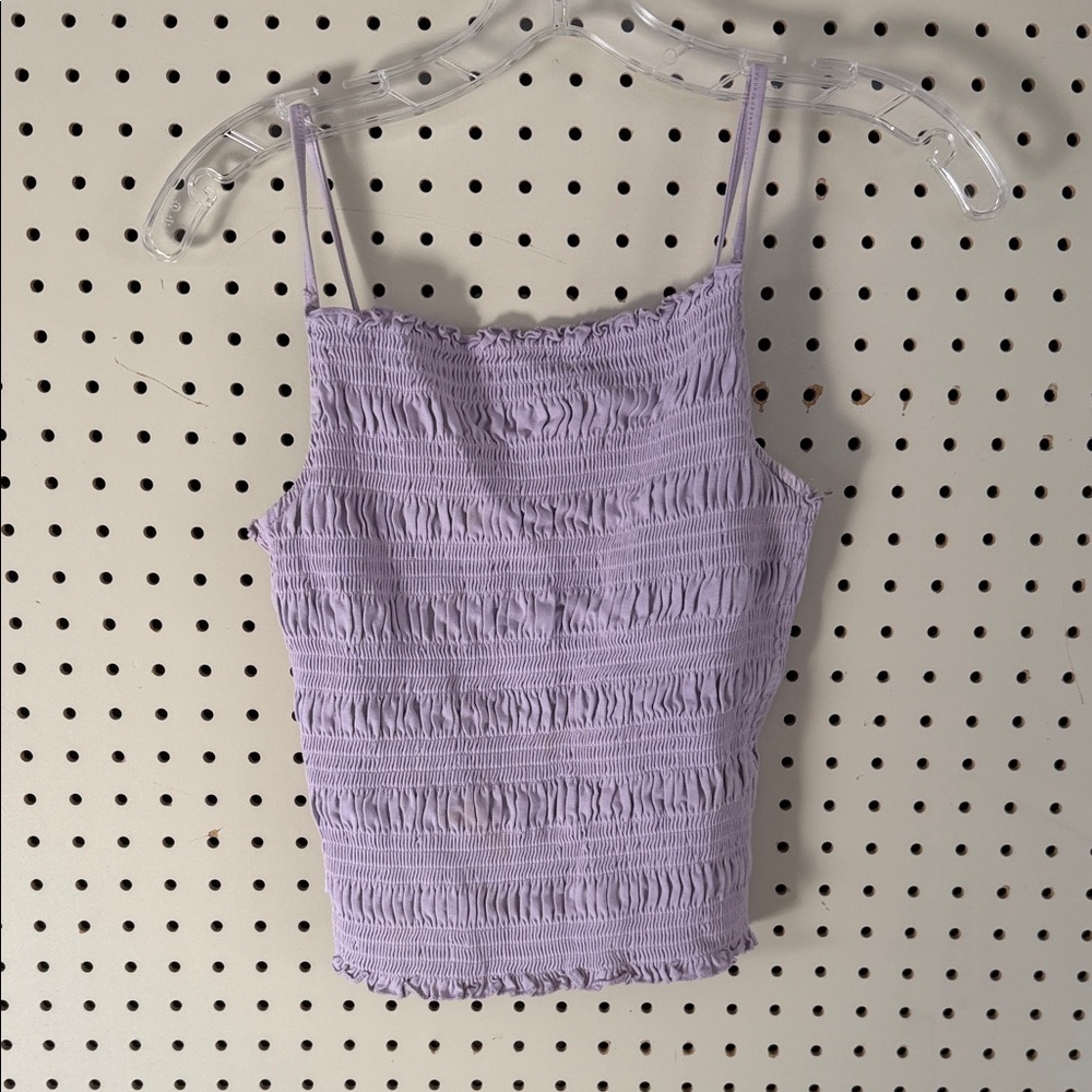 H&M Lilac Smocked Camisole